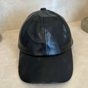 Fashion Nova Black “Leather” Baseball Cap!